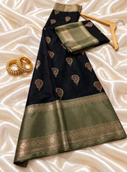 Banarasi semi-katan silk sarees