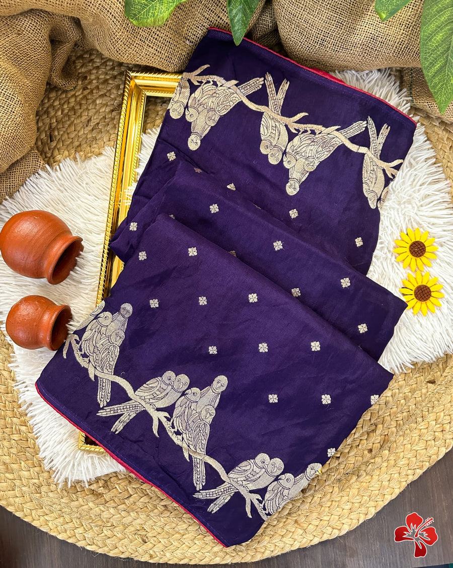 Pure viscose crepe moonga silk saree