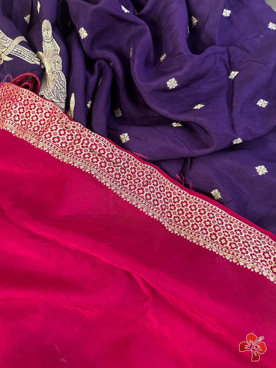 Pure viscose crepe moonga silk saree