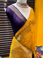 Pure viscose crepe moonga silk saree