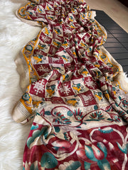 Premium Linen Mirror Saree