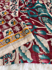 Premium Linen Mirror Saree