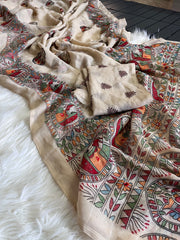 Premium Linen Mirror Saree
