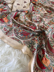 Premium Linen Mirror Saree