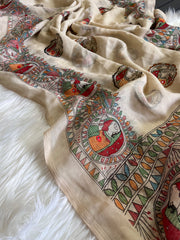 Premium Linen Mirror Saree