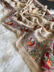 Premium Linen Mirror Saree