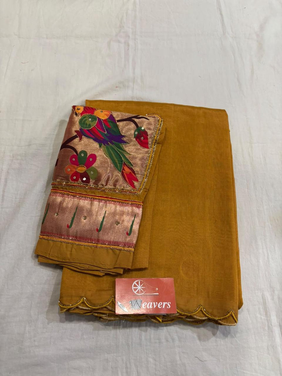 Pure Handloom Mangalagiri Cottonsilk Saree