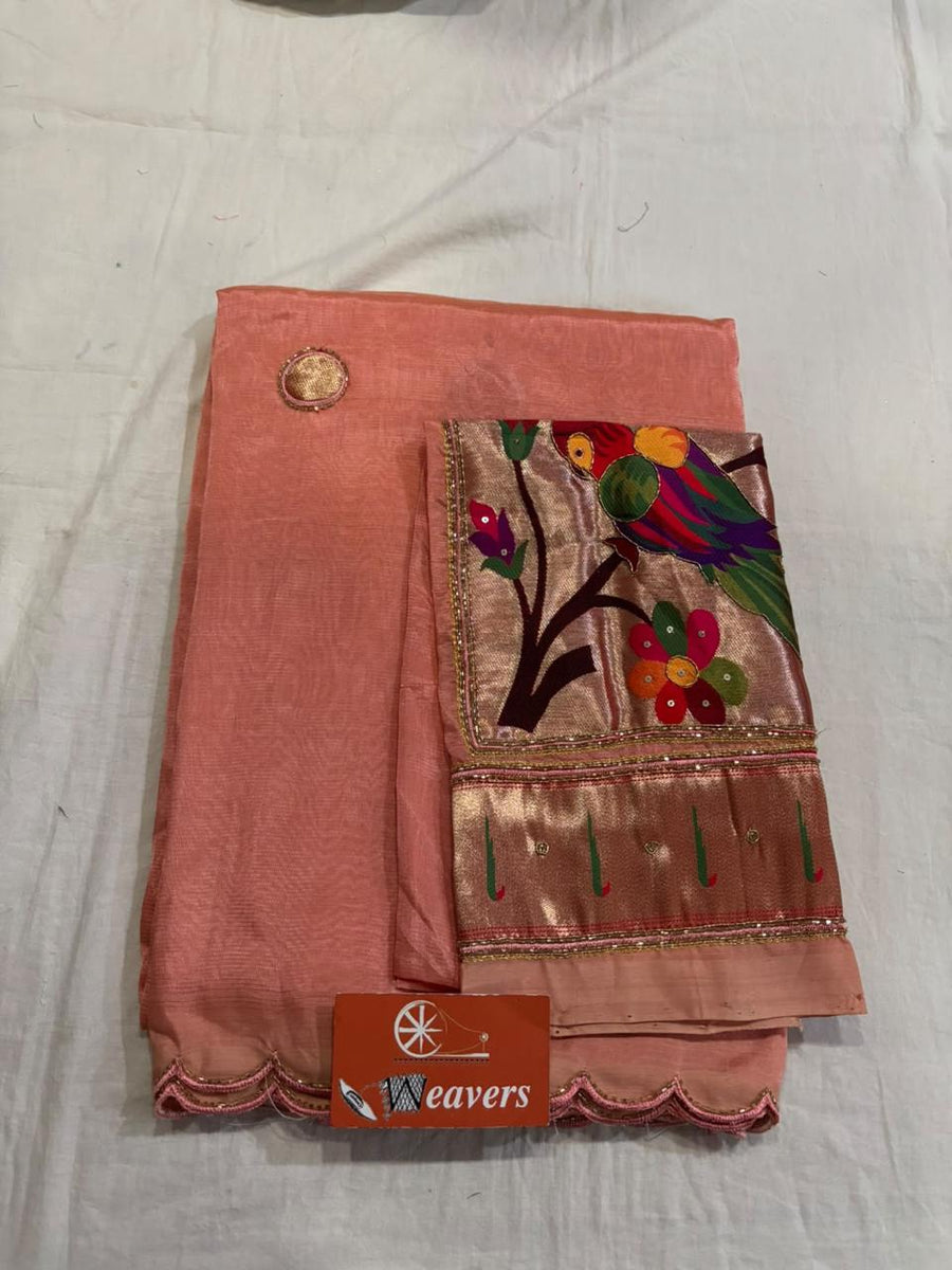 Pure Handloom Mangalagiri Cottonsilk Saree