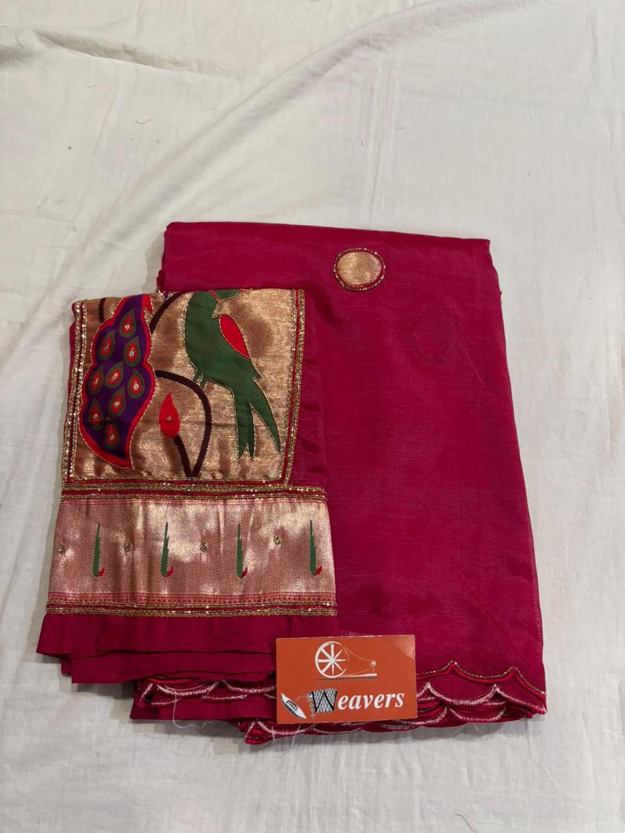 Pure Handloom Mangalagiri Cottonsilk Saree