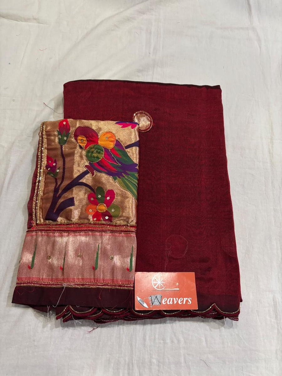 Pure Handloom Mangalagiri Cottonsilk Saree