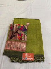 Pure Handloom Mangalagiri Cottonsilk Saree