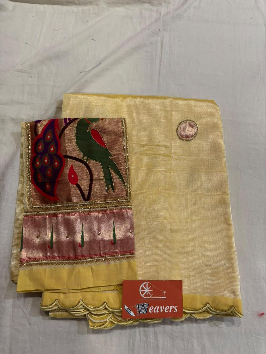 Pure Handloom Mangalagiri Cottonsilk Saree