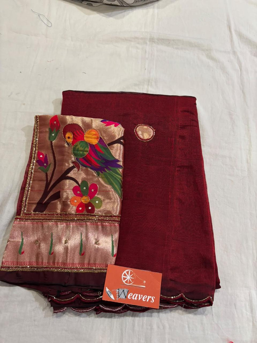 Pure Handloom Mangalagiri Cottonsilk Saree