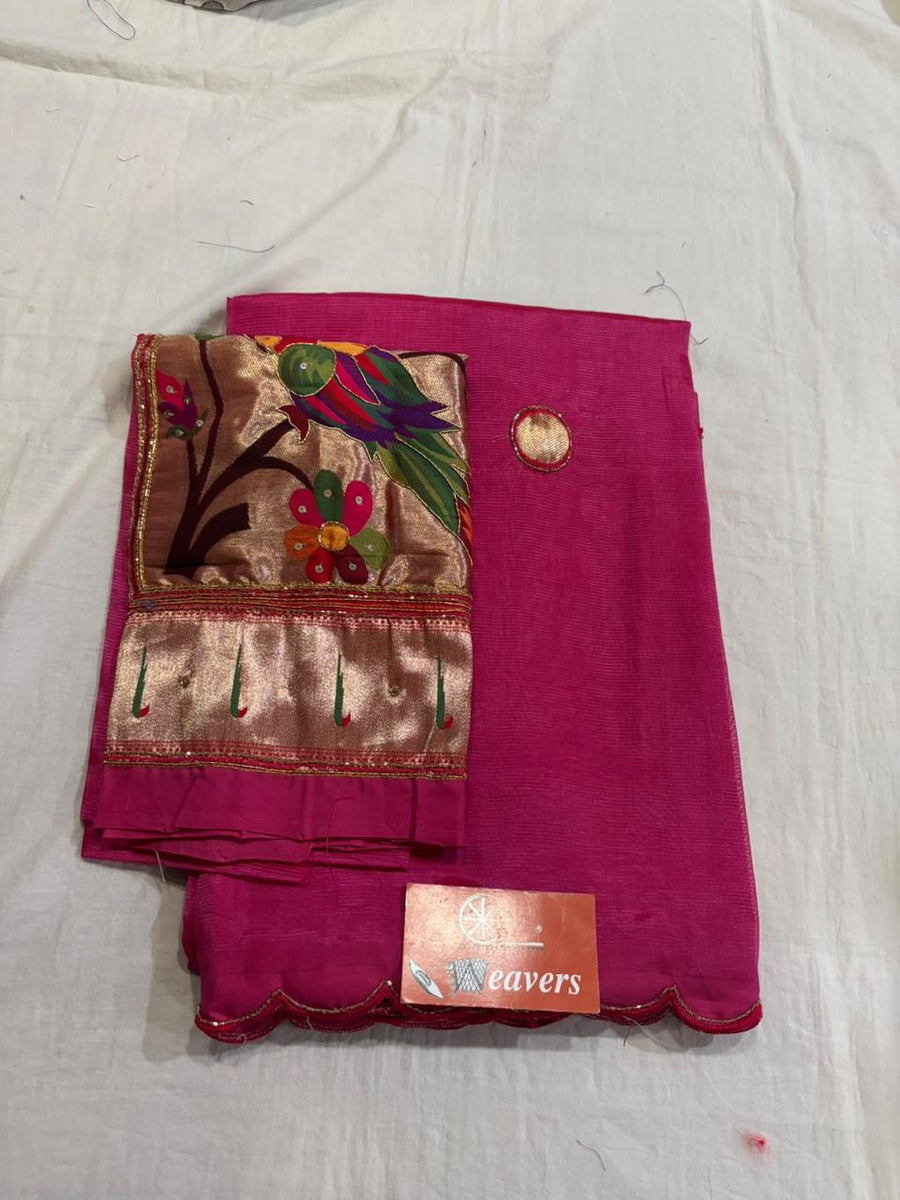 Pure Handloom Mangalagiri Cottonsilk Saree