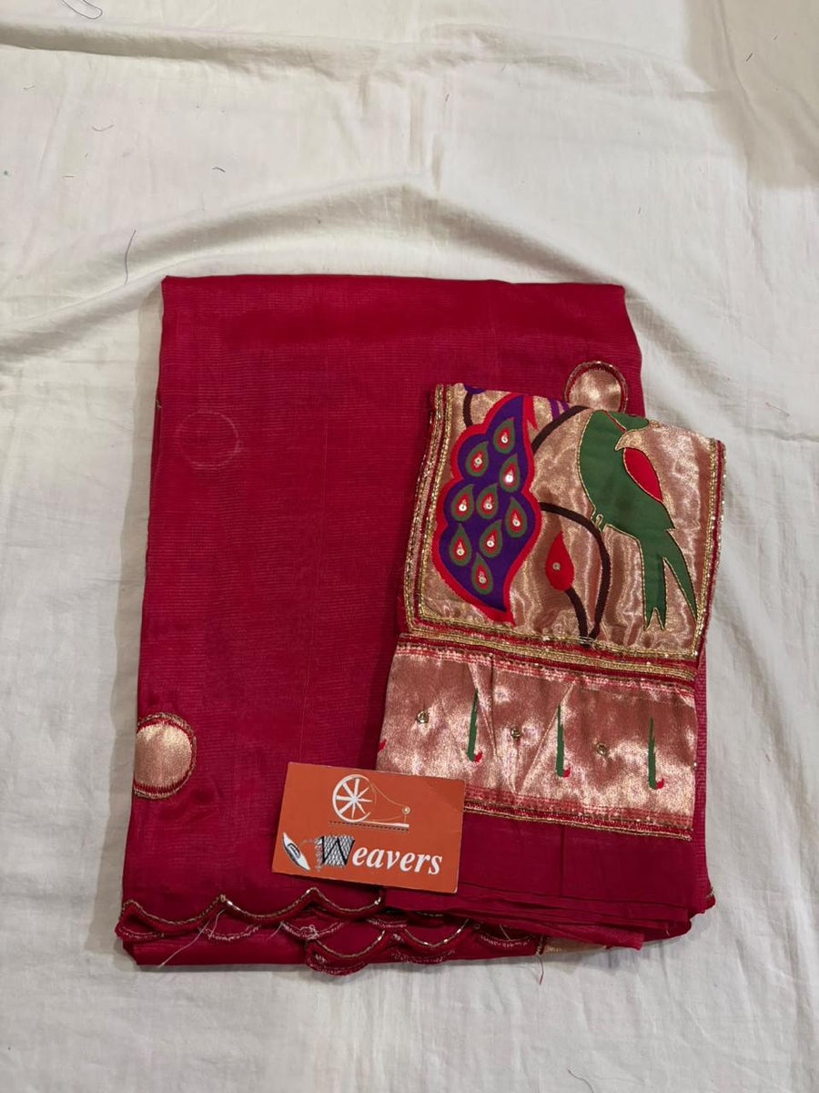 Pure Handloom Mangalagiri Cottonsilk Saree
