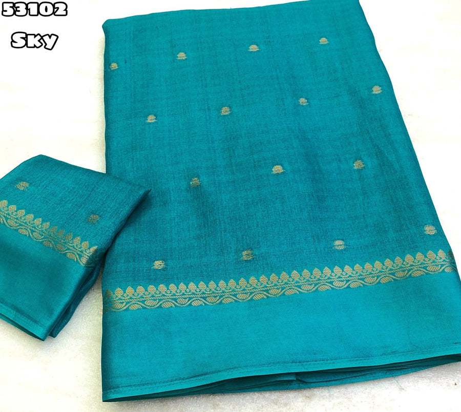 Khadi Silk Thousand Butti Zari Weaving Saree
