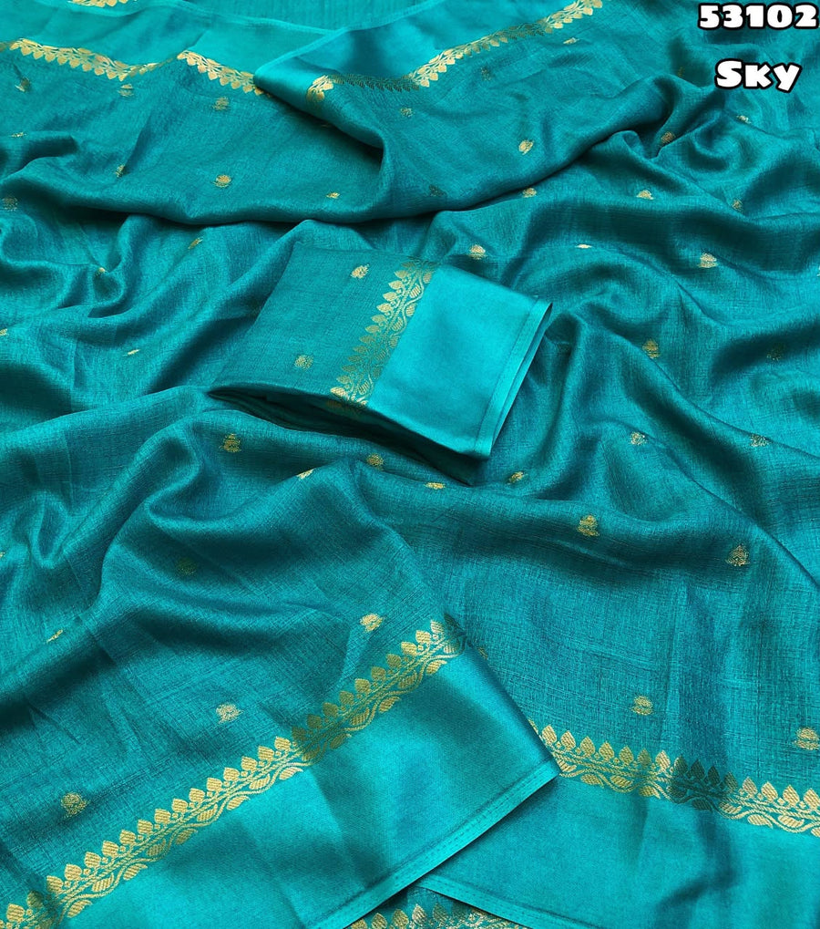 Khadi Silk Thousand Butti Zari Weaving Saree