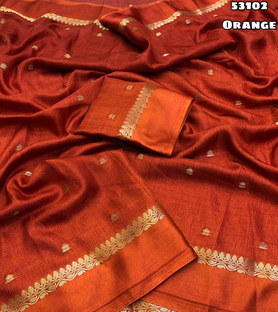 Khadi Silk Thousand Butti Zari Weaving Saree