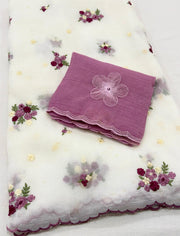chiffon crush silk saree