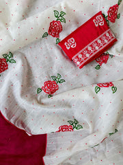 Linen-cotton saree