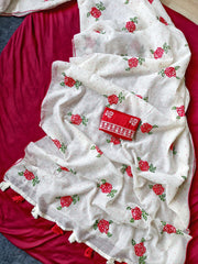 Linen-cotton saree