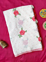 Linen-cotton saree