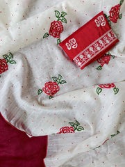 Linen-cotton saree