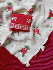 Linen-cotton saree