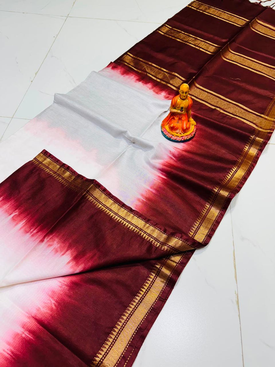 EXCLUSIVE TUSSAR MANGALGIRI CONTRAST BORDER