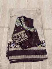 Exquisite pure matka crape saree