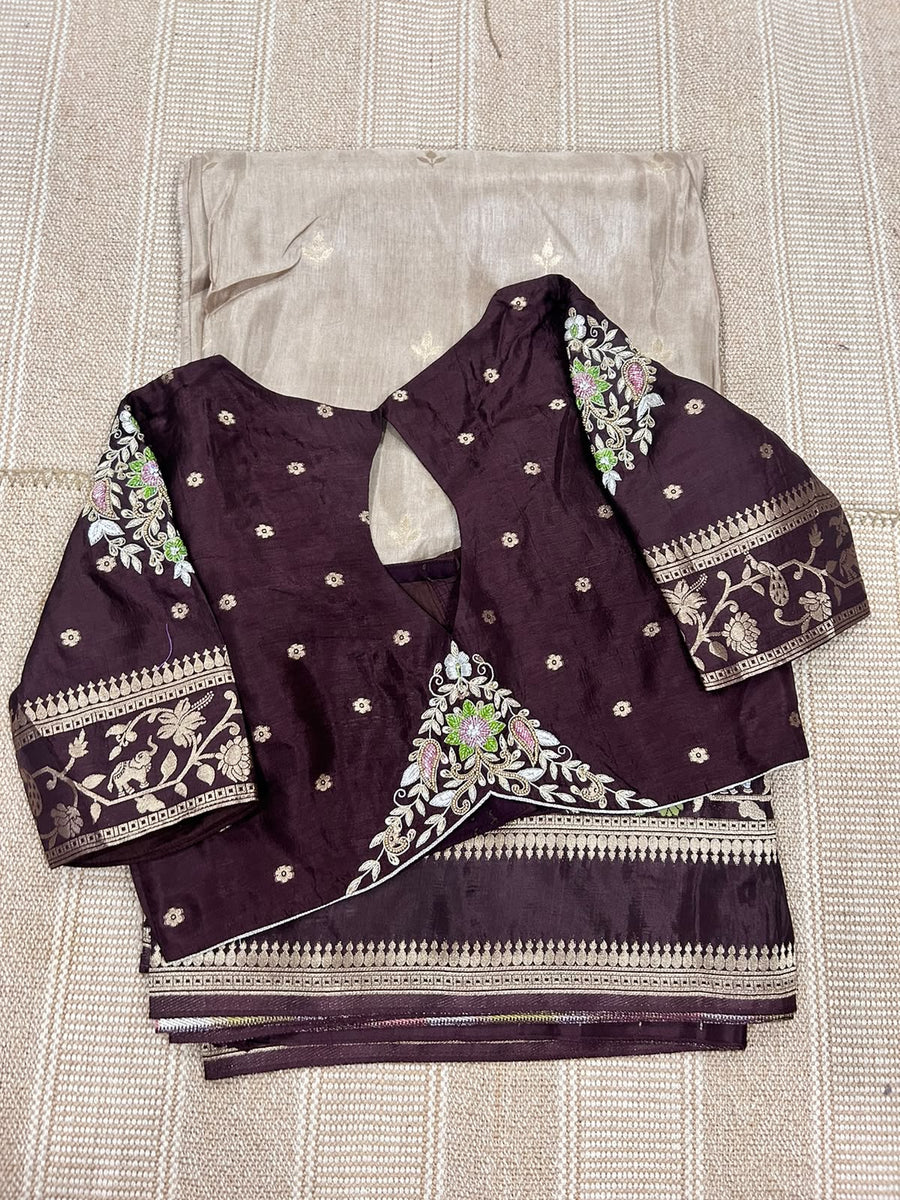 Exquisite pure matka crape saree