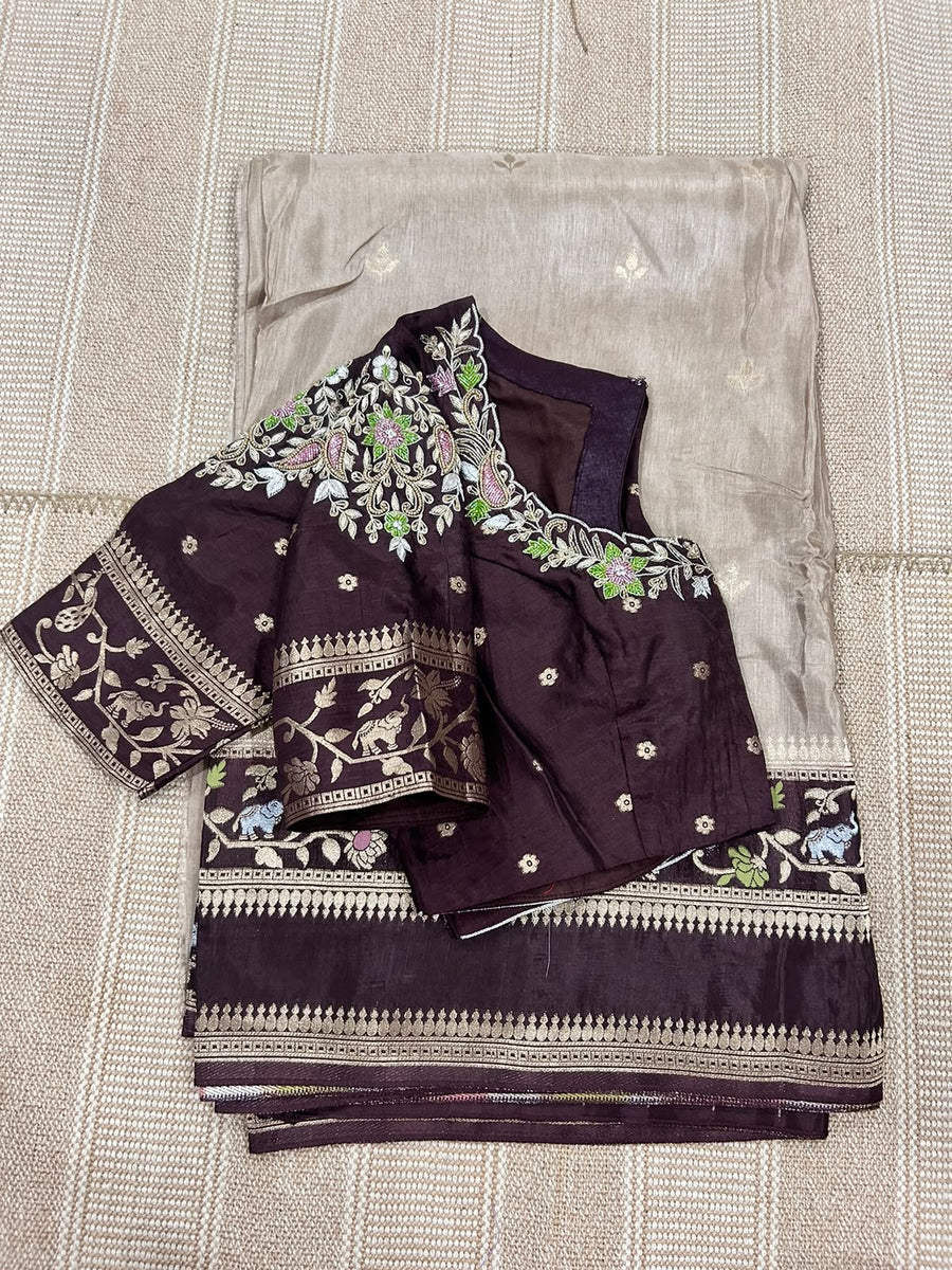 Exquisite pure matka crape saree