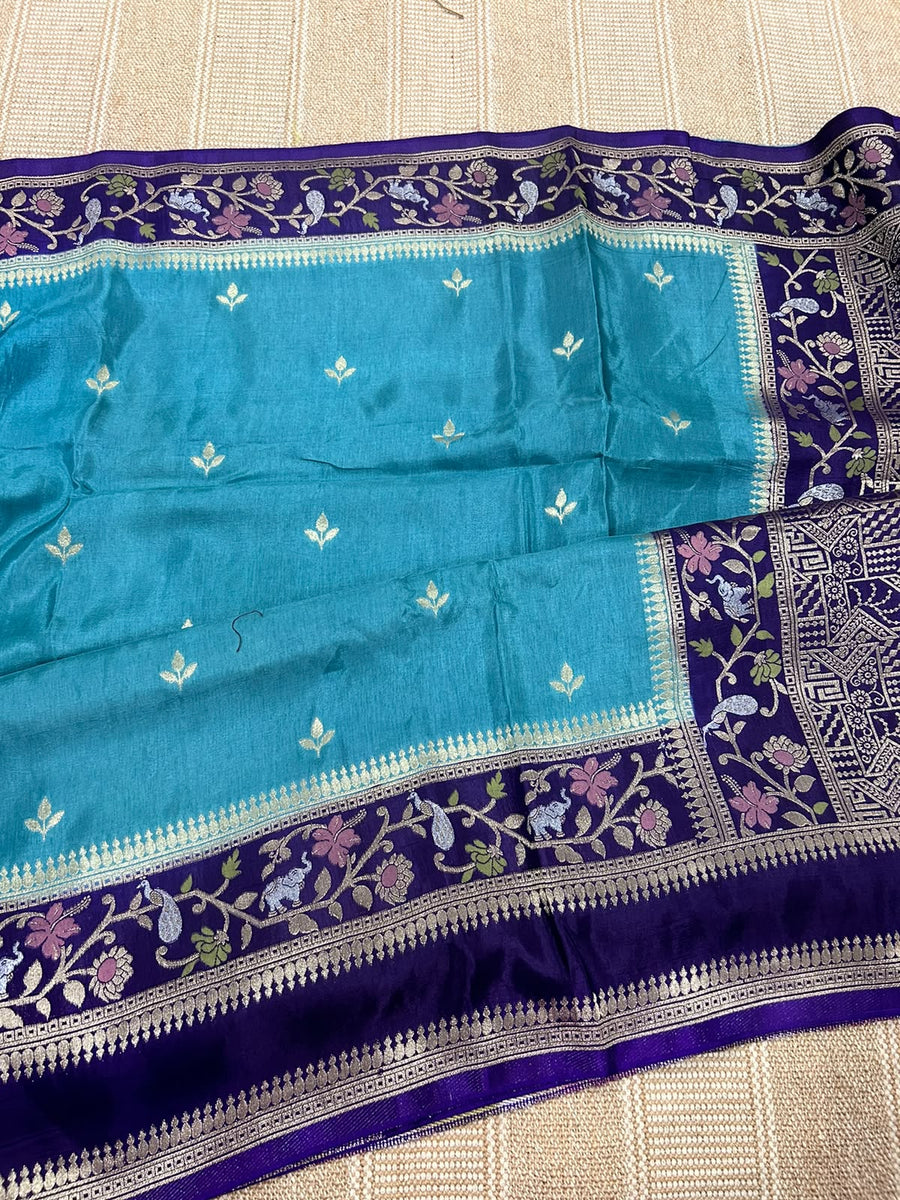 Exquisite pure matka crape saree