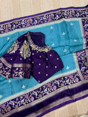 Exquisite pure matka crape saree