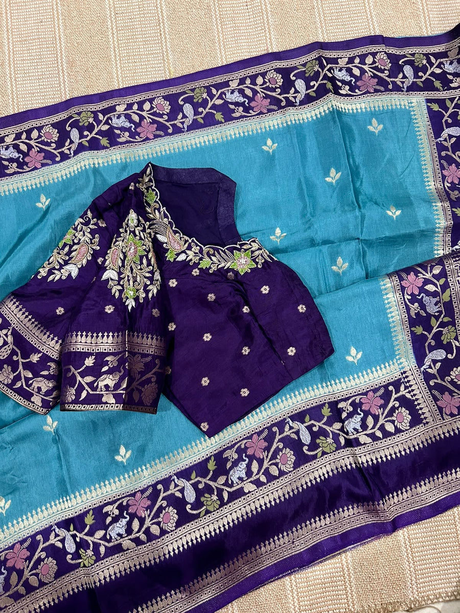 Exquisite pure matka crape saree