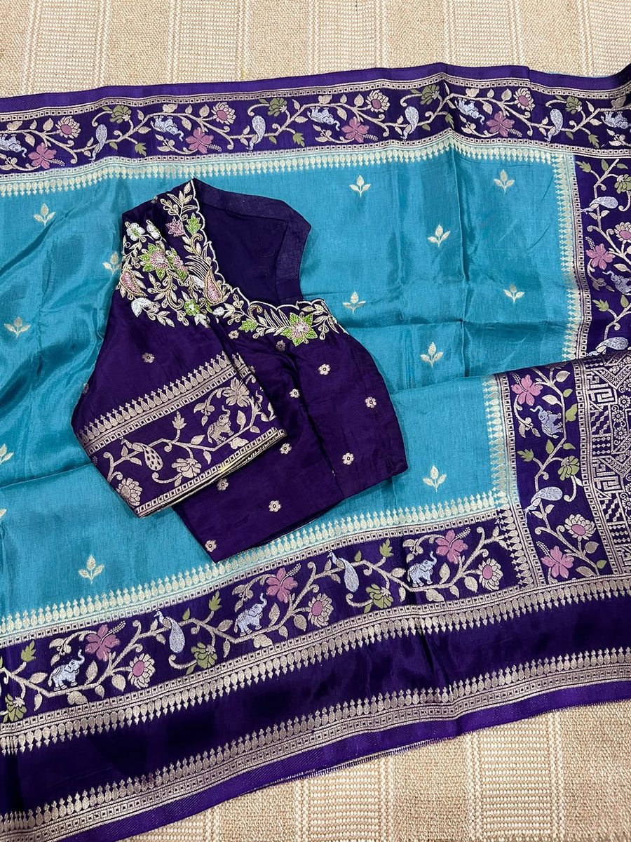 Exquisite pure matka crape saree