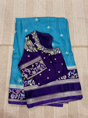 Exquisite pure matka crape saree