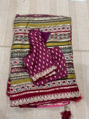 pure georgette saree