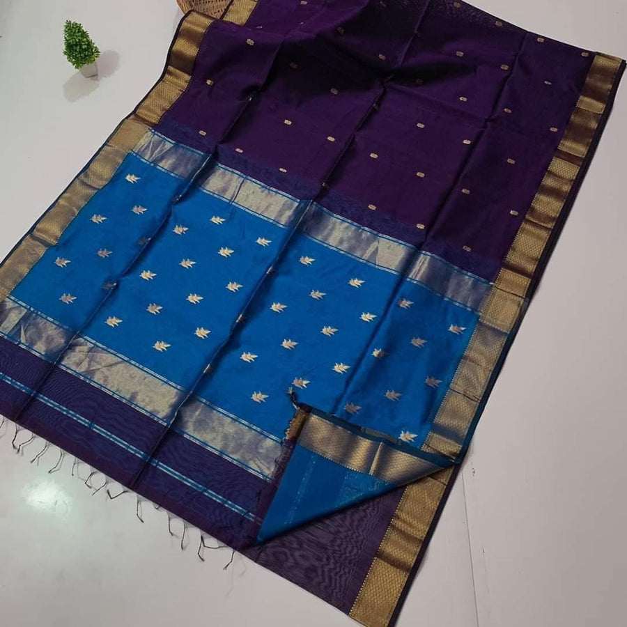 Semi Maheshwari cotton silk sarees