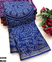 Elegant dull moss chiffon saree