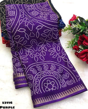 Elegant dull moss chiffon saree