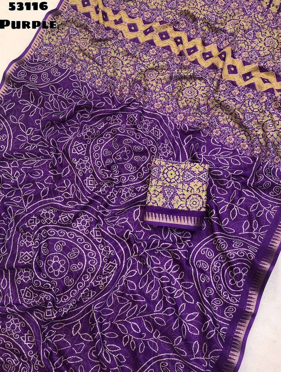 Elegant dull moss chiffon saree