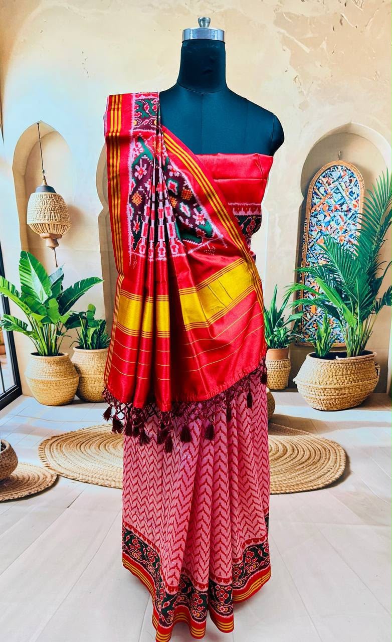 Premium Soft Pure Patola Silk Saree