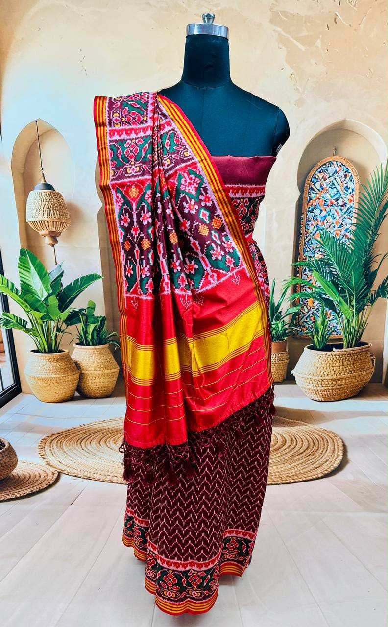 Premium Soft Pure Patola Silk Saree