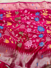 Pure HO crape jhamdani weaving saree