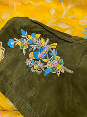 Pure HO crape jhamdani weaving saree