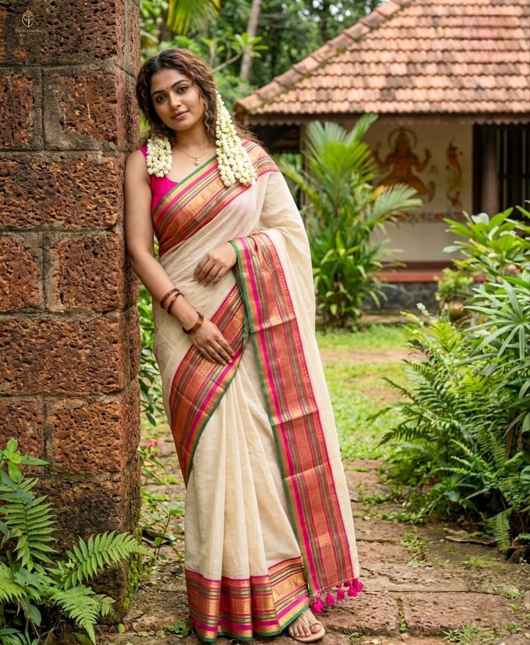 pure mul cotton saree