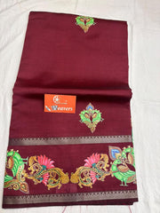 pure handloom Mangalagiri cotton-silk saree