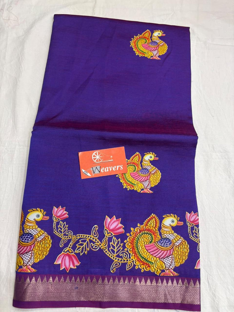 pure handloom Mangalagiri cotton-silk saree