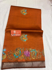pure handloom Mangalagiri cotton-silk saree